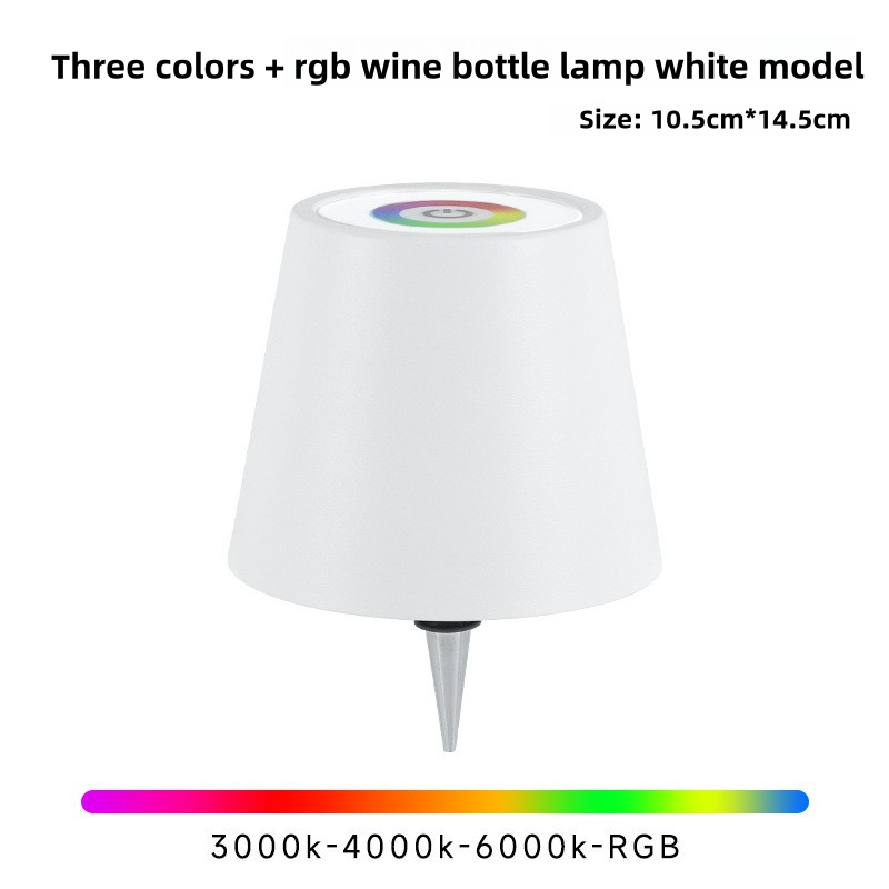 NNEDSZ White RGB Color-Changing LED Bottle Lamp - Adjustable Smart Lighting for Home Decor